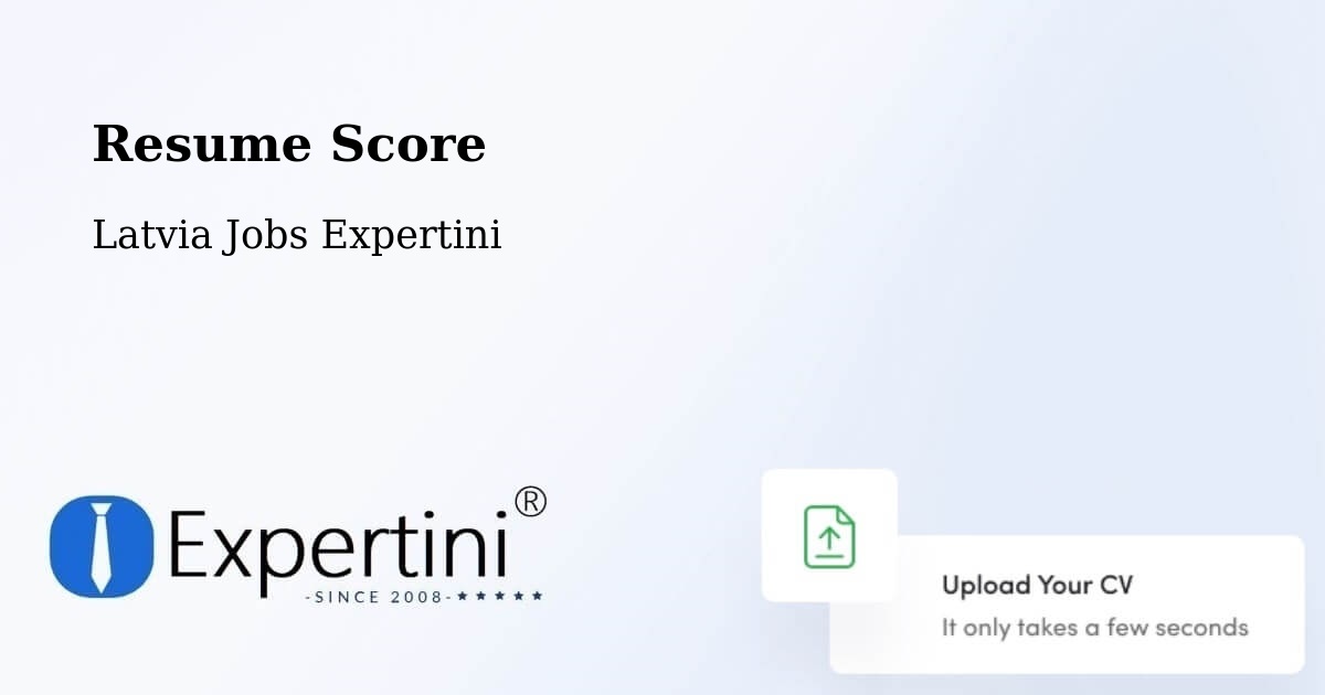 Resume Score & Job Description Match Tool – Mālpils - Latvia Jobs Expertini